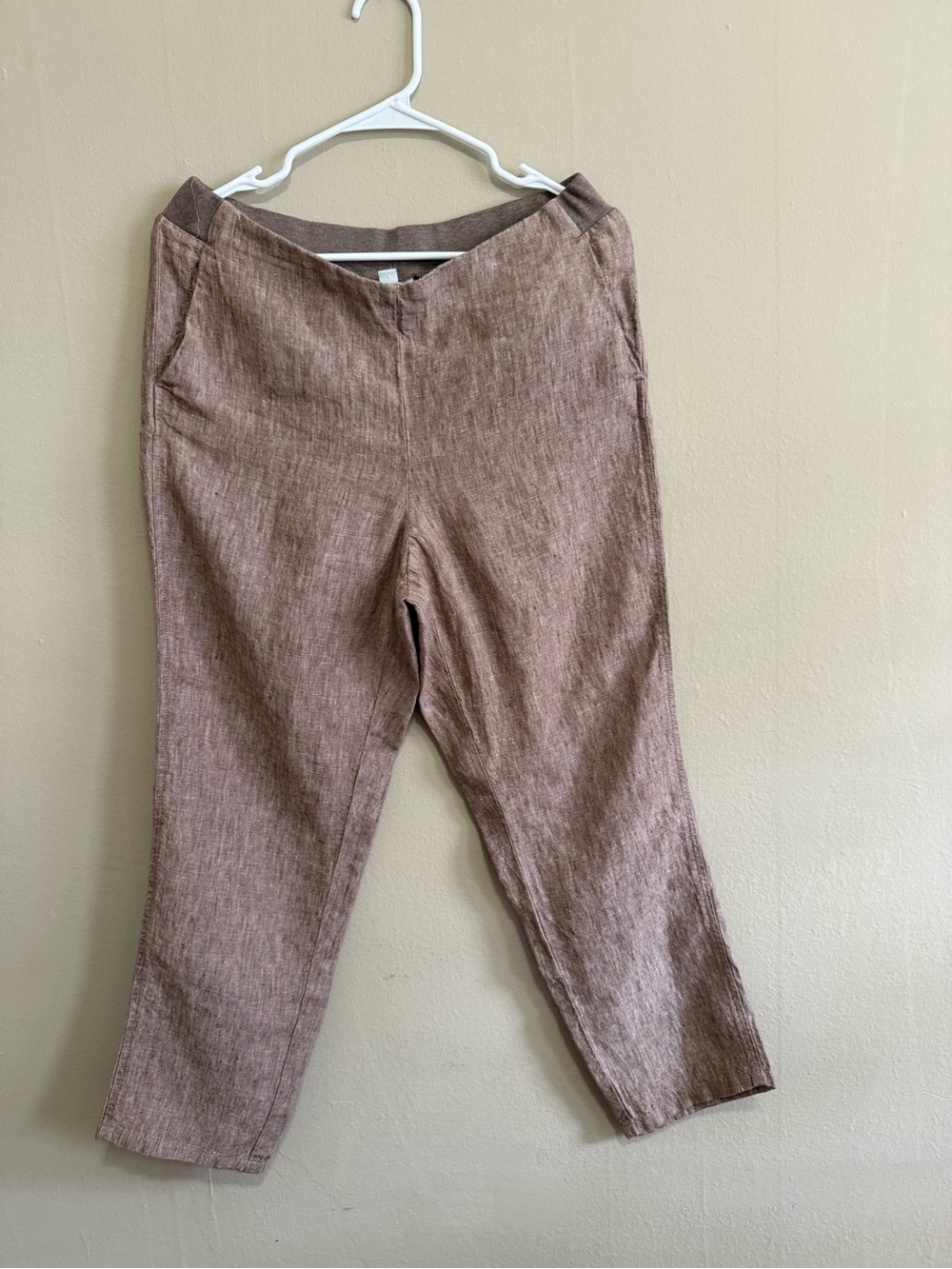 J. Jill  Casual Brown 100% Linen Pants. Matching Set to Button Down Shirt